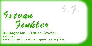 istvan finkler business card